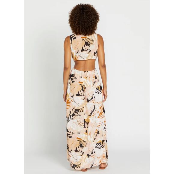 NWT Volcom Vintage Printed Maxi Dress XXL Beach Boho Vacation Resort Casual - Picture 2 of 16